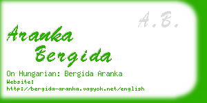 aranka bergida business card